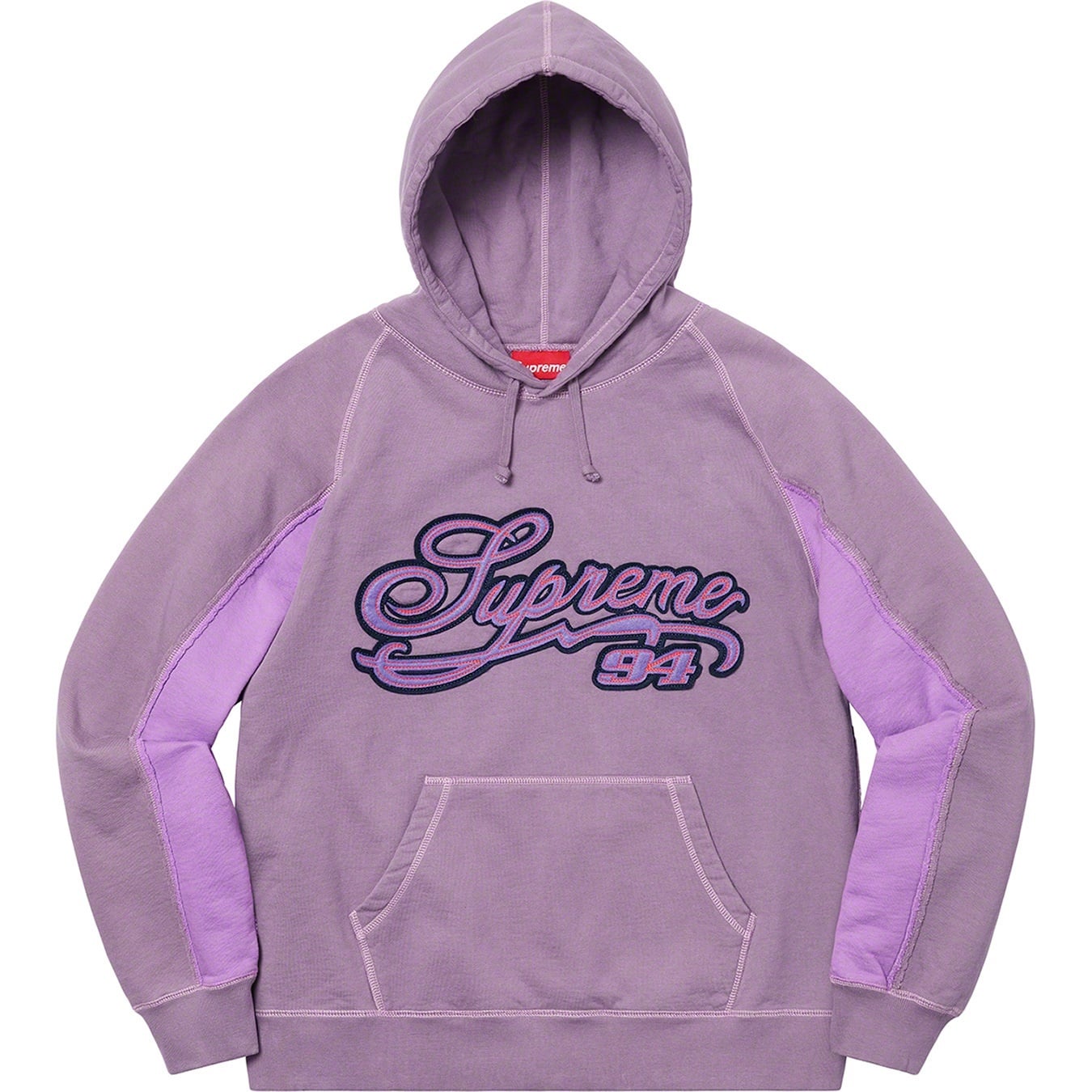 Paneled Script Hooded Sweatshirt view 5
